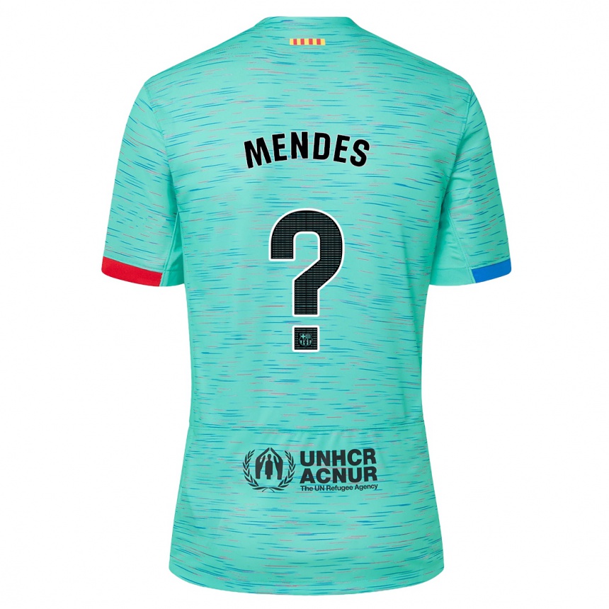 Enfant Football Maillot João Mendes #0 Aqua Clair Troisieme 2023/24