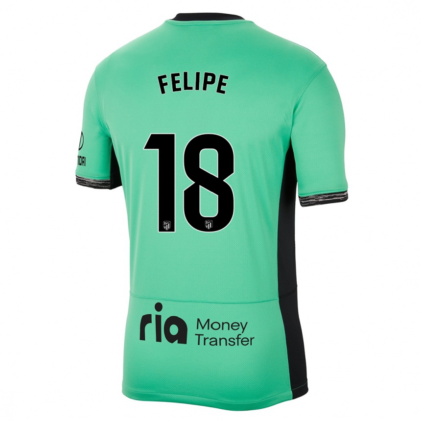 Enfant Football Maillot Felipe #18 Vert Printanier Troisieme 2023/24