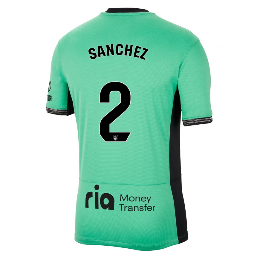 Enfant Football Maillot Ricard Sanchez #2 Vert Printanier Troisieme 2023/24