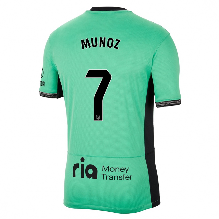 Enfant Football Maillot Joaquin Munoz #7 Vert Printanier Troisieme 2023/24