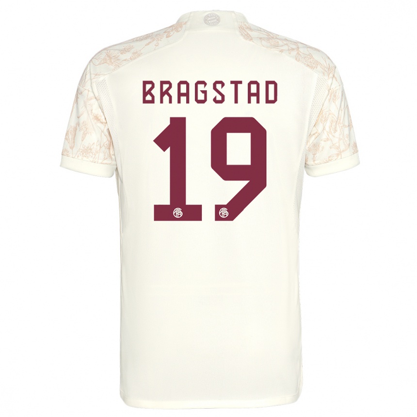 Enfant Football Maillot Emilie Bragstad #19 Blanc Cassé Troisieme 2023/24