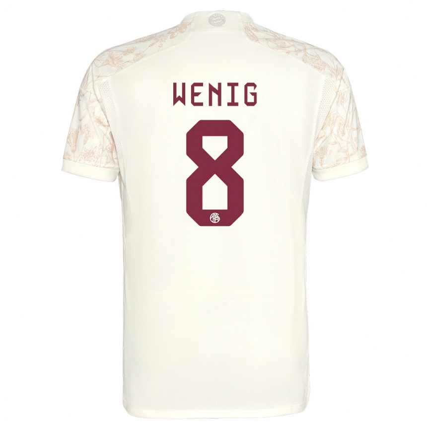 Enfant Football Maillot Marcel Wenig #8 Blanc Cassé Troisieme 2023/24