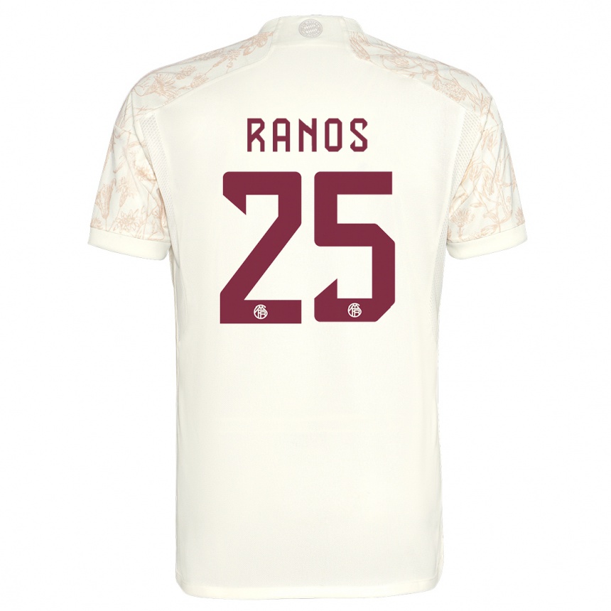 Enfant Football Maillot Grant-Leon Ranos #25 Blanc Cassé Troisieme 2023/24