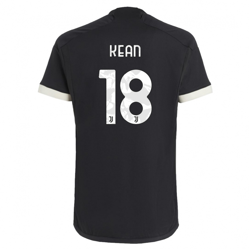 Enfant Football Maillot Moise Kean #18 Noir Troisieme 2023/24