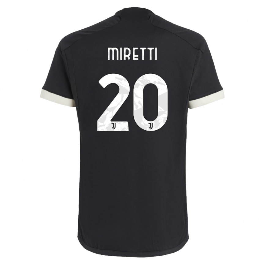 Enfant Football Maillot Fabio Miretti #20 Noir Troisieme 2023/24