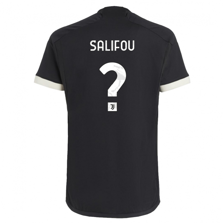 Enfant Football Maillot Dikeni Salifou #0 Noir Troisieme 2023/24