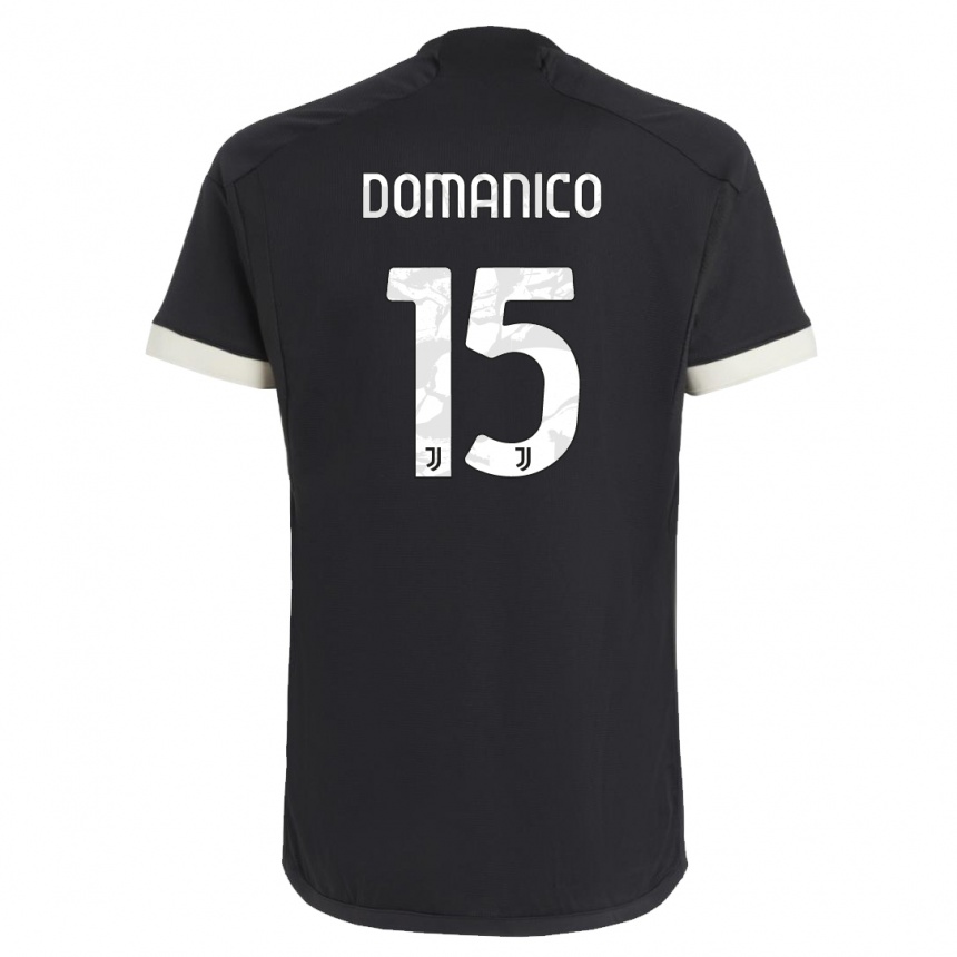 Enfant Football Maillot Saverio Domanico #15 Noir Troisieme 2023/24