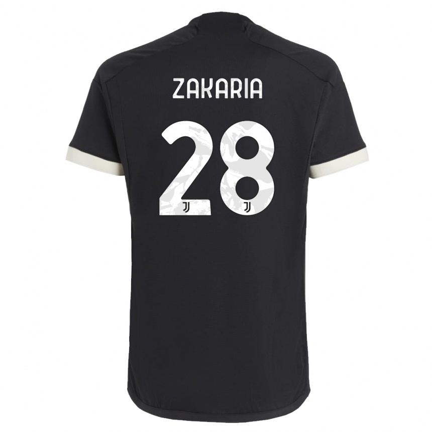 Enfant Football Maillot Denis Zakaria #28 Noir Troisieme 2023/24