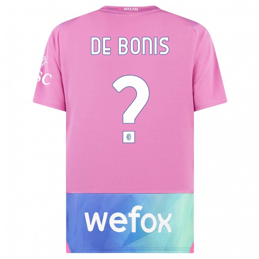 Enfant Football Maillot Andrea De Bonis #0 Rose-Mauve Troisieme 2023/24