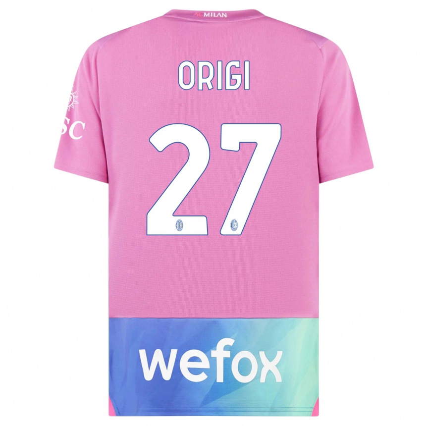 Enfant Football Maillot Divock Origi #27 Rose-Mauve Troisieme 2023/24