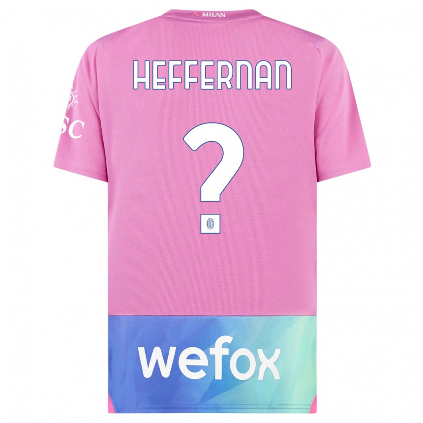 Enfant Football Maillot Cathal Heffernan #0 Rose-Mauve Troisieme 2023/24