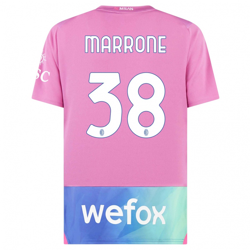 Enfant Football Maillot Federico Marrone #38 Rose-Mauve Troisieme 2023/24