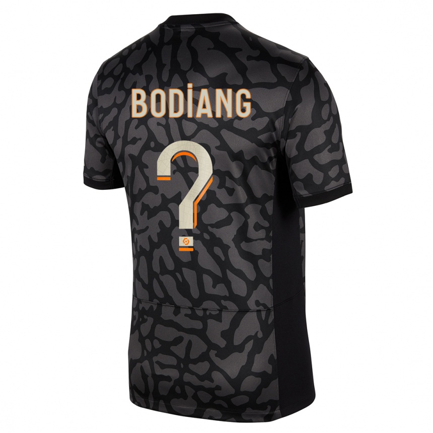 Enfant Football Maillot Moutanabi Bodiang #0 Noir Troisieme 2023/24