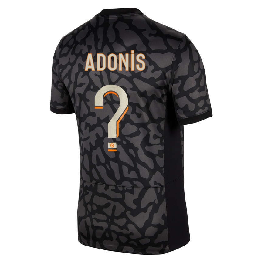 Enfant Football Maillot Erwan Adonis #0 Noir Troisieme 2023/24