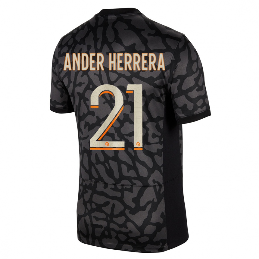 Enfant Football Maillot Ander Herrera #21 Noir Troisieme 2023/24