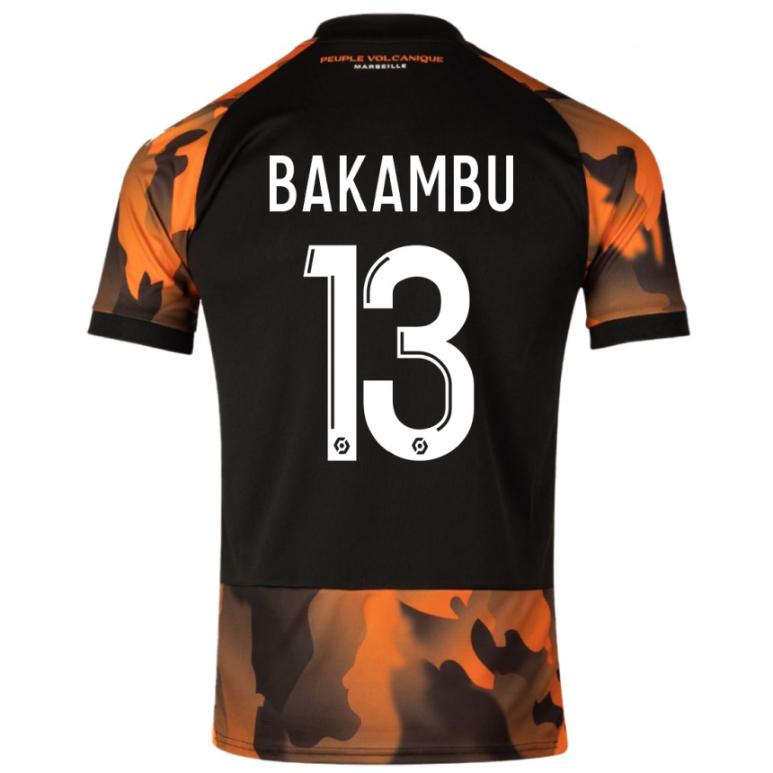 Enfant Football Maillot Cedric Bakambu #13 Noir Orange Troisieme 2023/24