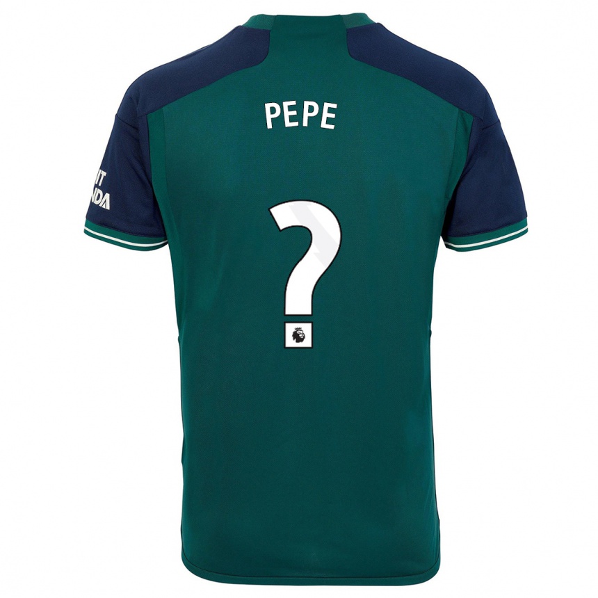 Homme Football Maillot Nicolas Pepe #0 Vert Troisieme 2023/24