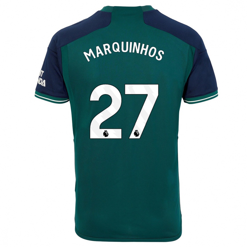 Homme Football Maillot Marquinhos #27 Vert Troisieme 2023/24