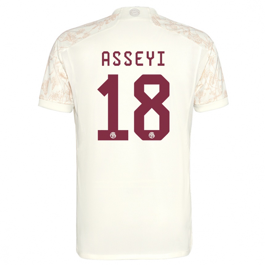 Homme Football Maillot Viviane Asseyi #18 Blanc Cassé Troisieme 2023/24