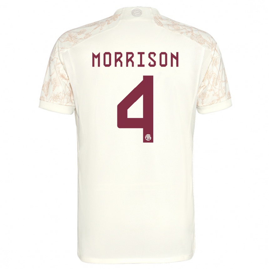 Homme Football Maillot Liam Morrison #4 Blanc Cassé Troisieme 2023/24