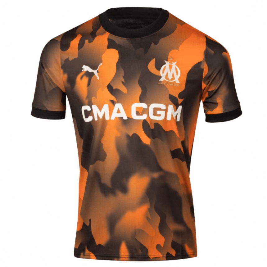 Homme Football Maillot Jonathan Clauss #7 Noir Orange Troisieme 2023/24