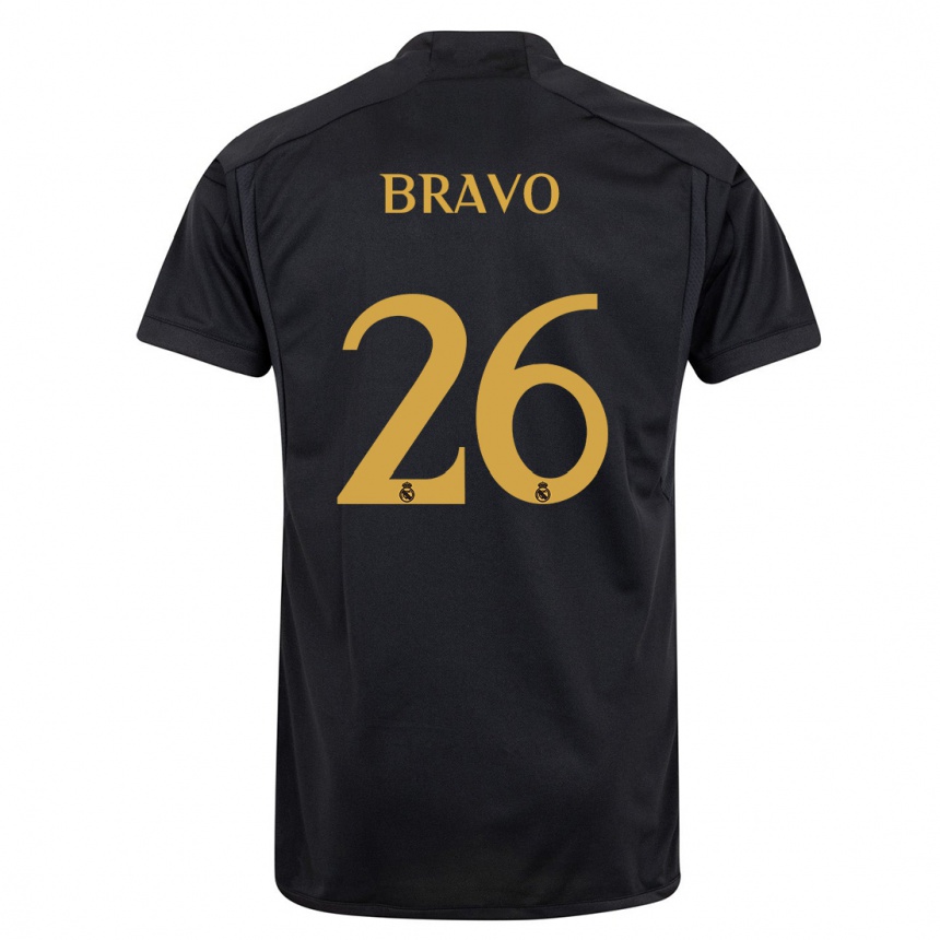 Femme Football Maillot Iker Bravo #26 Noir Troisieme 2023/24