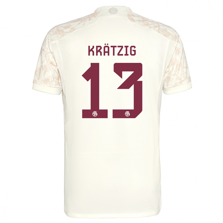 Femme Football Maillot Frans Krätzig #13 Blanc Cassé Troisieme 2023/24