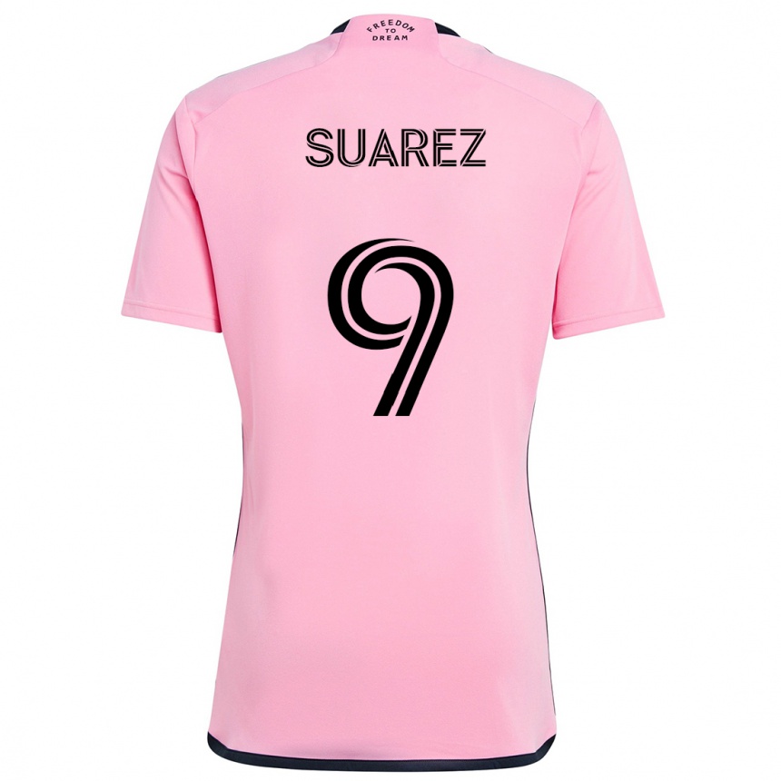 Enfant Football Maillot Luis Suárez #9 Rose Tenues Domicile 2024/25