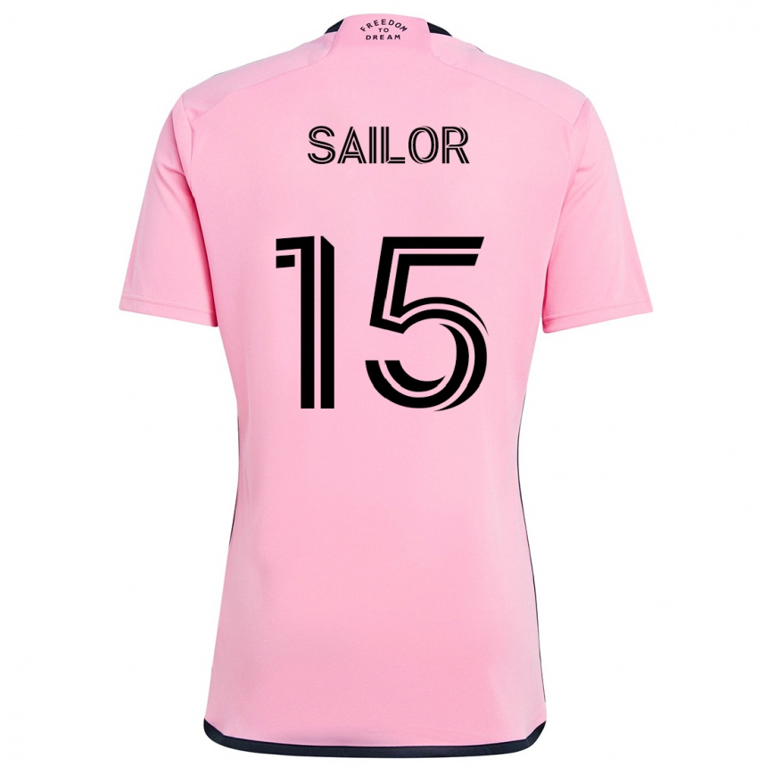 Enfant Football Maillot Ryan Sailor #15 Rose Tenues Domicile 2024/25