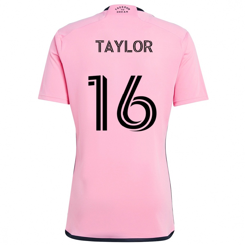 Enfant Football Maillot Robert Taylor #16 Rose Tenues Domicile 2024/25