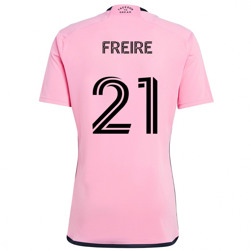 Enfant Football Maillot Nicolas Freire #21 Rose Tenues Domicile 2024/25