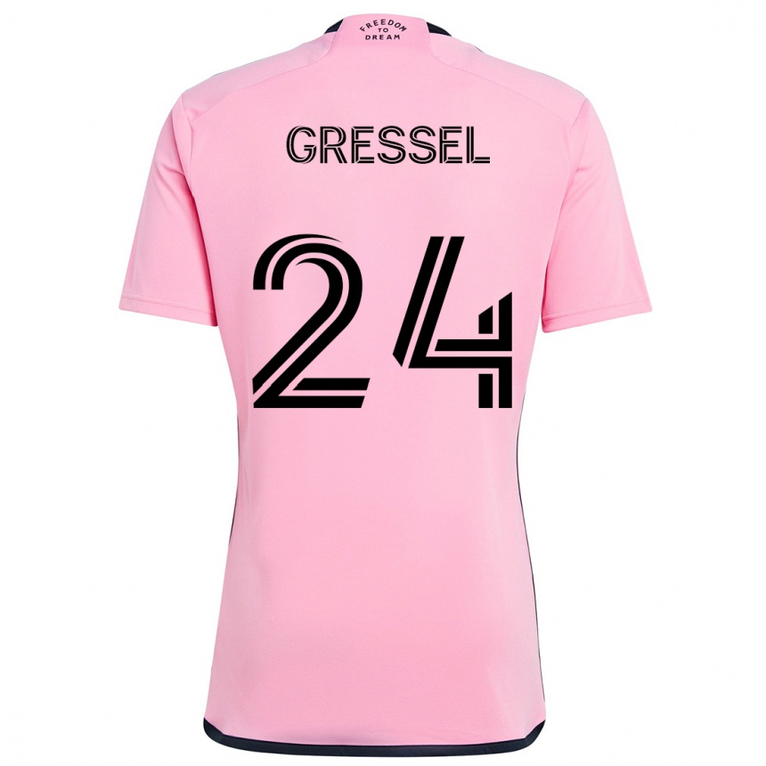 Enfant Football Maillot Julian Gressel #24 Rose Tenues Domicile 2024/25