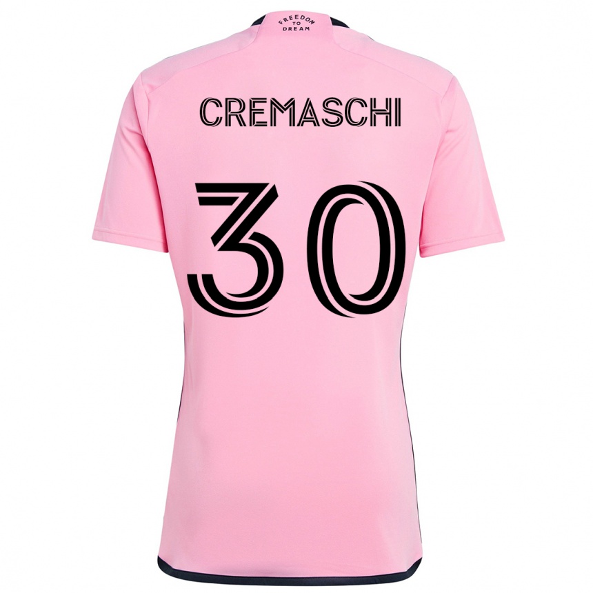 Enfant Football Maillot Benja Cremaschi #30 Rose Tenues Domicile 2024/25