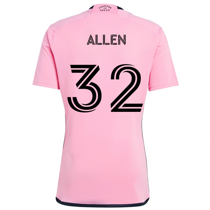 Enfant Football Maillot Noah Allen #32 Rose Tenues Domicile 2024/25