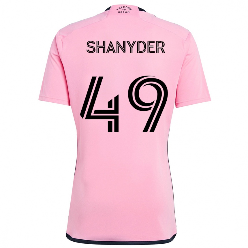 Enfant Football Maillot Shanyder Borgelin #49 Rose Tenues Domicile 2024/25