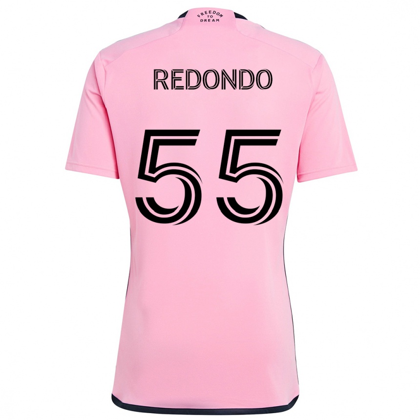 Enfant Football Maillot Federico Redondo #55 Rose Tenues Domicile 2024/25