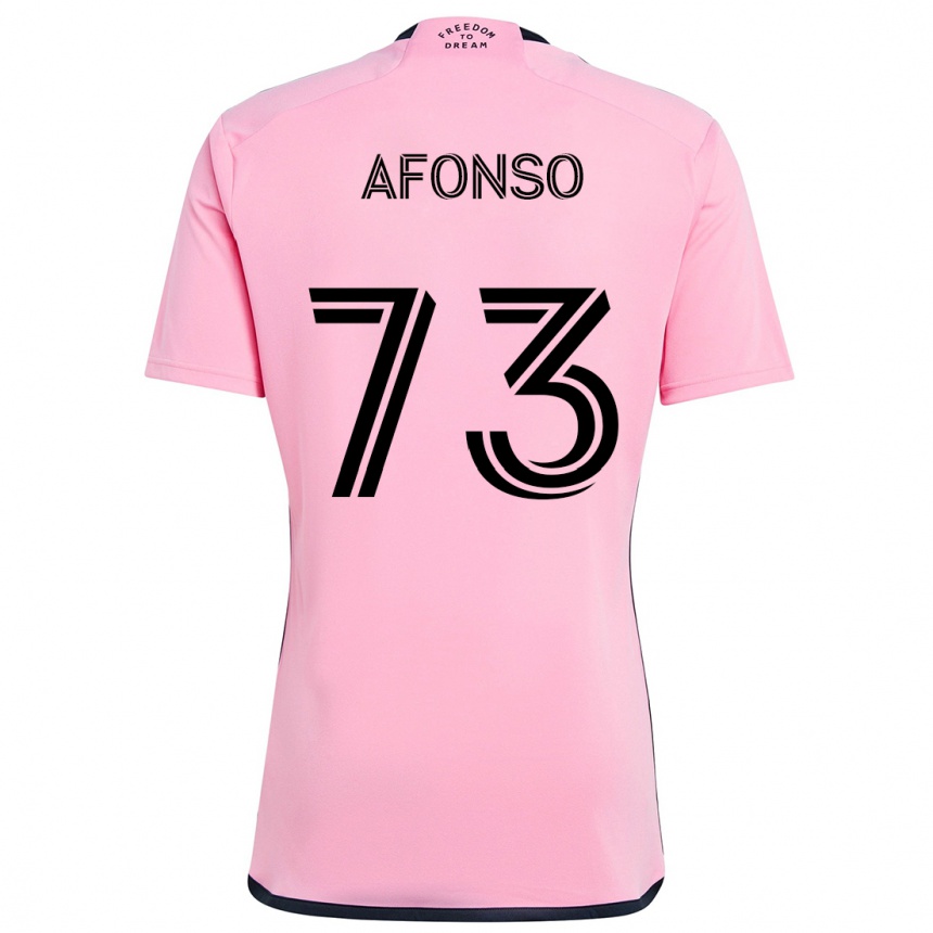 Enfant Football Maillot Leo Afonso #73 Rose Tenues Domicile 2024/25