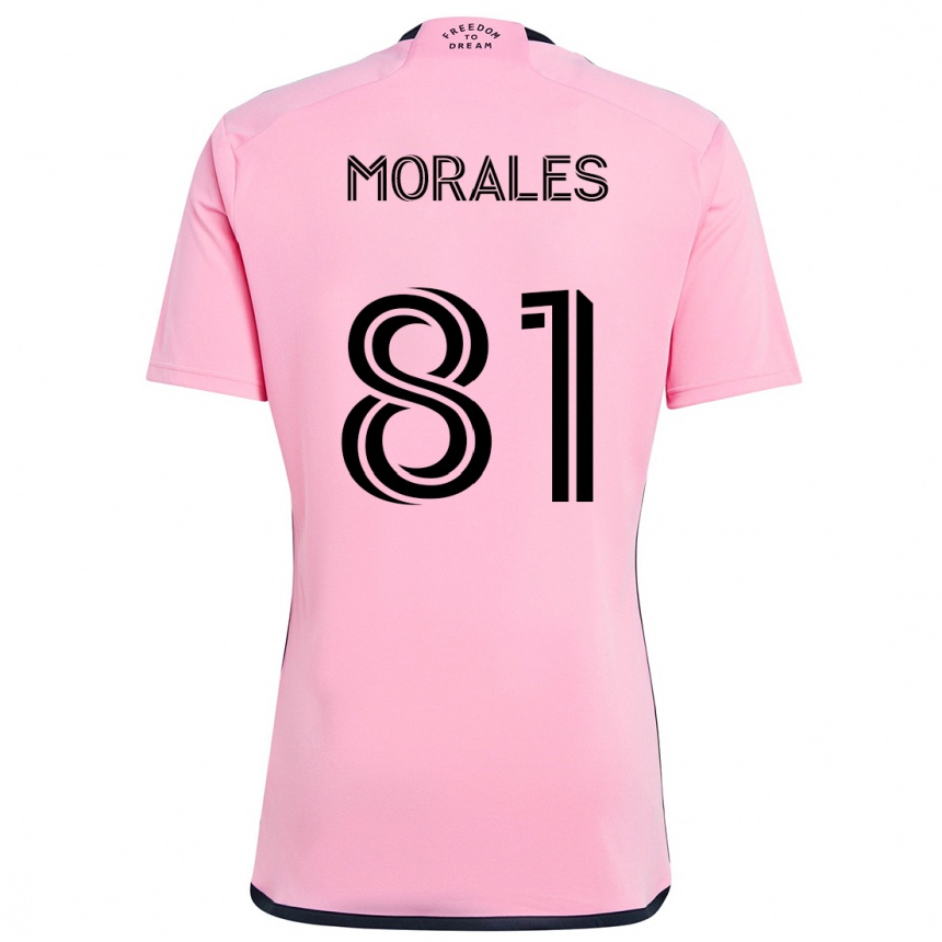 Enfant Football Maillot Santiago Morales #81 Rose Tenues Domicile 2024/25