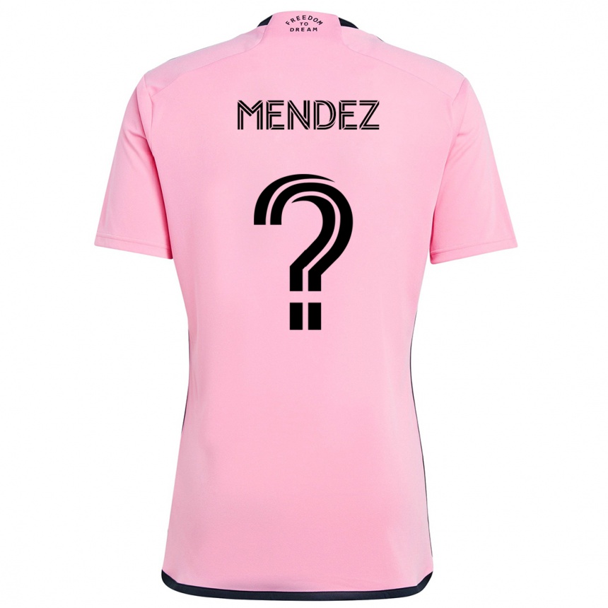 Enfant Football Maillot Dylan Mendez #0 Rose Tenues Domicile 2024/25