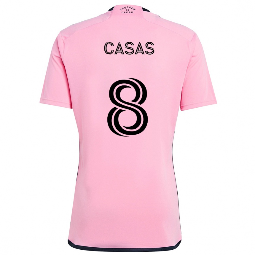 Enfant Football Maillot Pep Casas #8 Rose Tenues Domicile 2024/25