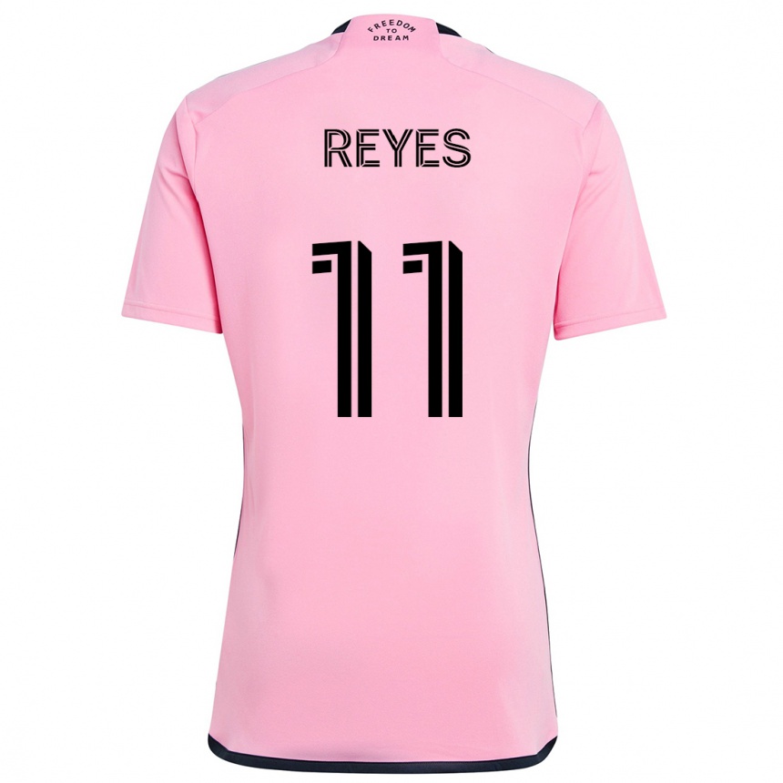 Enfant Football Maillot Dairon Reyes #11 Rose Tenues Domicile 2024/25