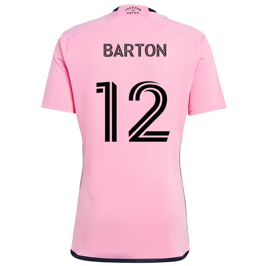 Enfant Football Maillot Tye Barton #12 Rose Tenues Domicile 2024/25