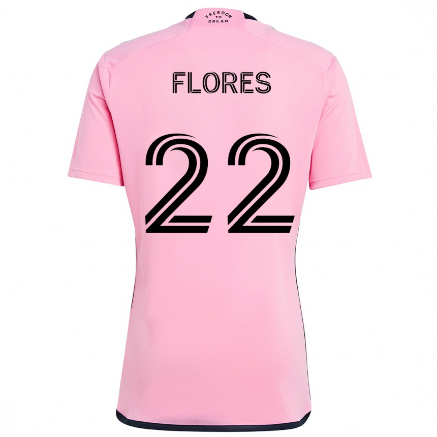 Enfant Football Maillot Alejandro Flores #22 Rose Tenues Domicile 2024/25