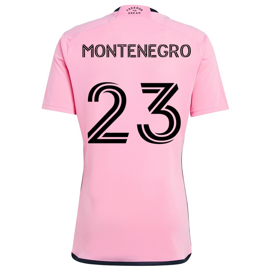 Enfant Football Maillot Ricardo Montenegro #23 Rose Tenues Domicile 2024/25