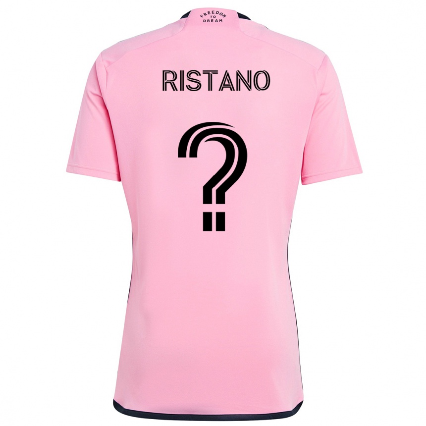 Enfant Football Maillot Alejo Ristano #0 Rose Tenues Domicile 2024/25