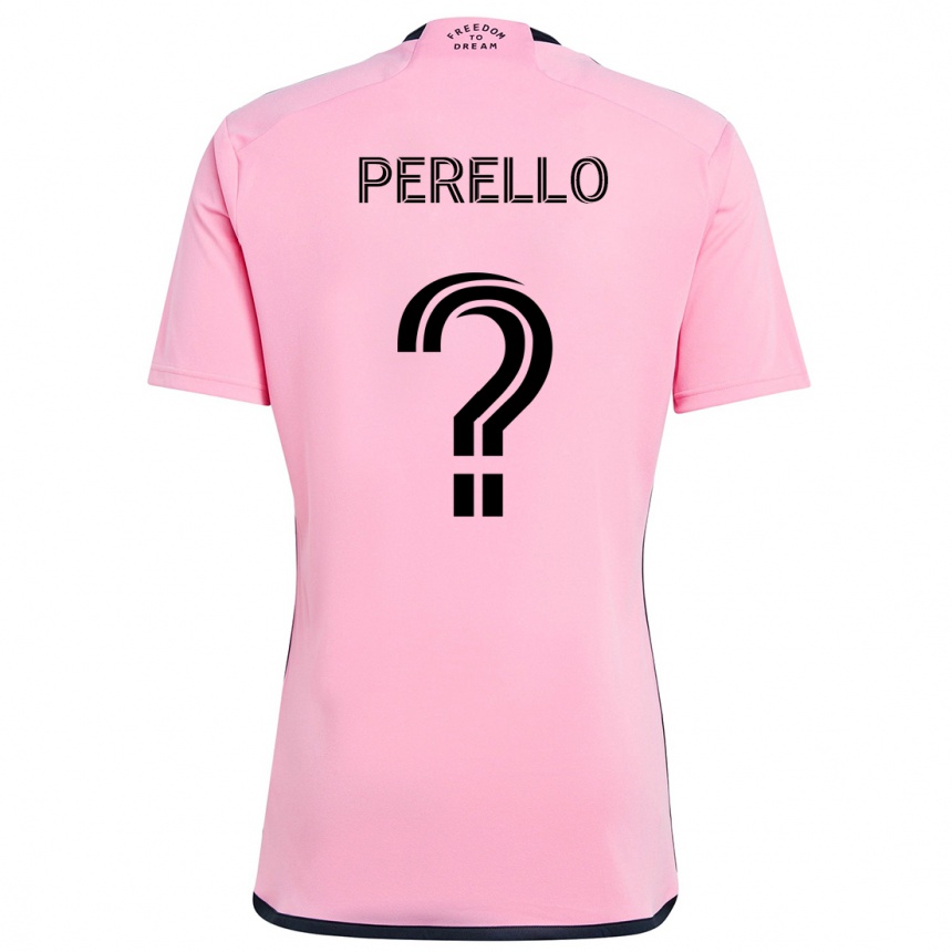 Enfant Football Maillot Sergio Perello #0 Rose Tenues Domicile 2024/25