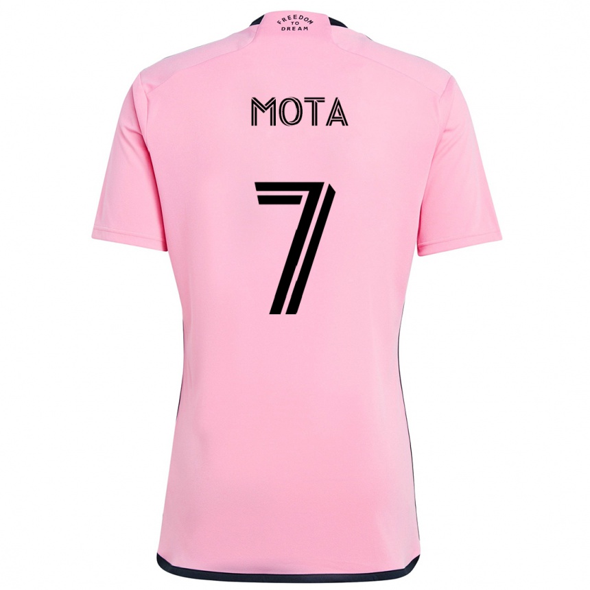 Enfant Football Maillot Jean Mota #7 Rose Tenues Domicile 2024/25