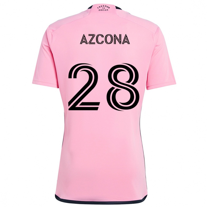 Enfant Football Maillot Edison Azcona #28 Rose Tenues Domicile 2024/25