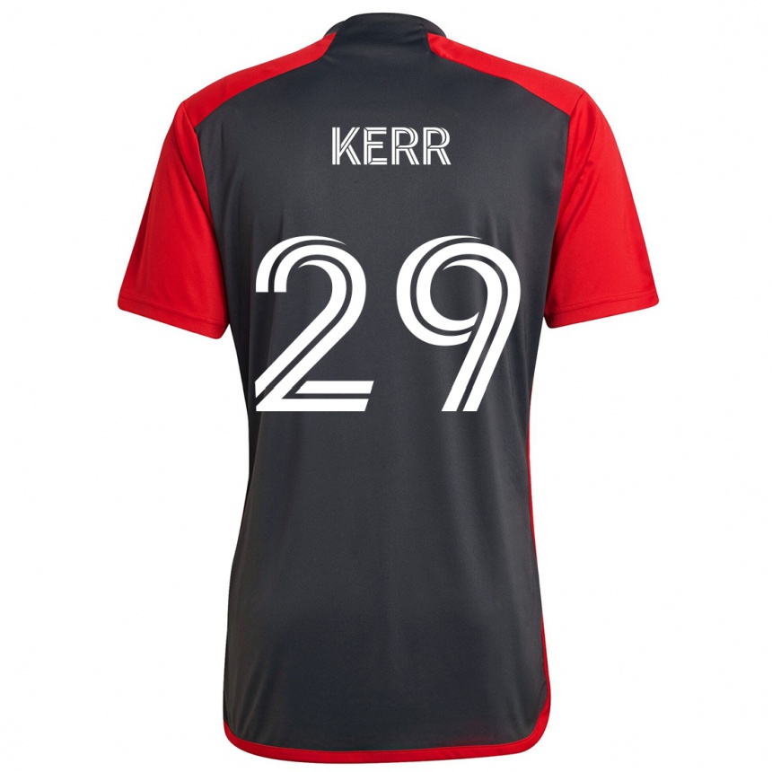 Enfant Football Maillot Deandre Kerr #29 Rouge Gris Tenues Domicile 2024/25