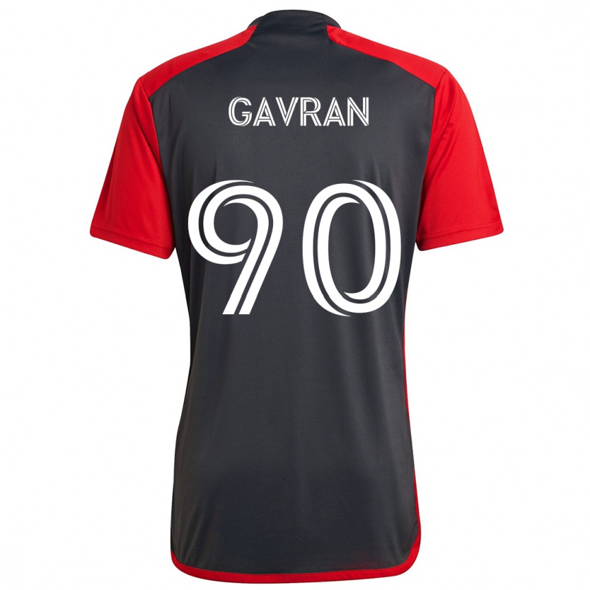 Enfant Football Maillot Luka Gavran #90 Rouge Gris Tenues Domicile 2024/25